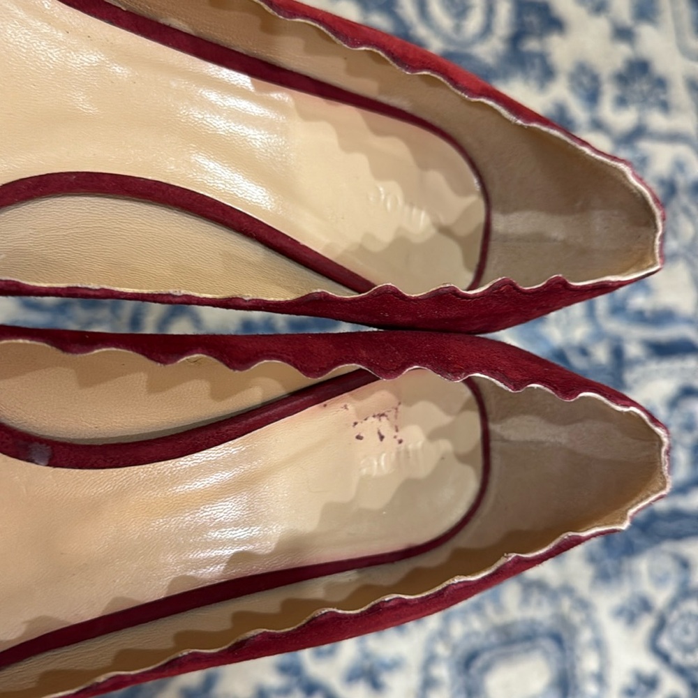 Chloe Lauren Scalloped Block Heel Pump - Picture 2 of 5